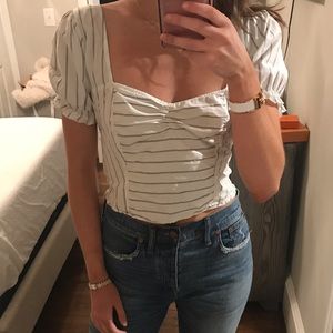 Free People Puff Sleeve Top